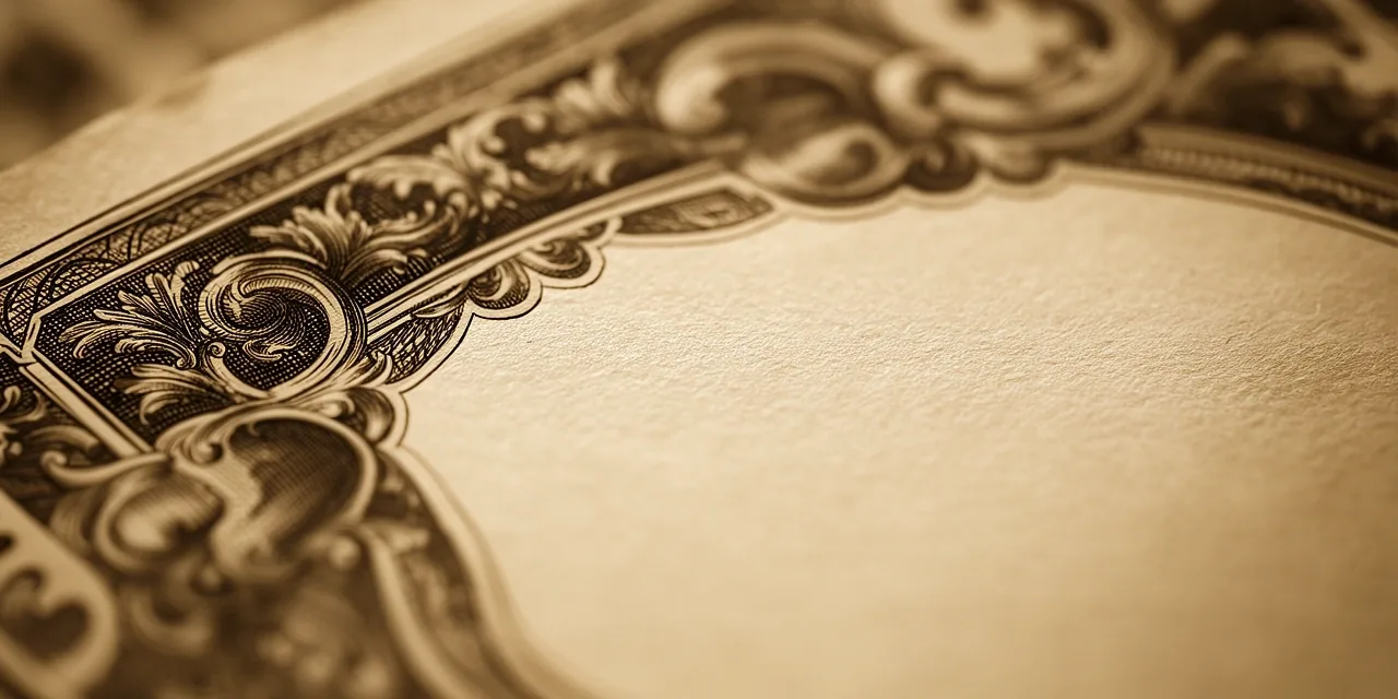 Detail historického cenného papíru